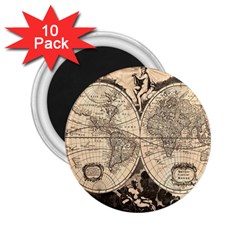 World Map - Nova Delineatio Totius Orbis Terrarum -  1659-1733 2 25  Magnets (10 Pack)  by ConteMonfrey