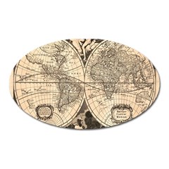 World Map - Nova Delineatio Totius Orbis Terrarum -  1659-1733 Oval Magnet by ConteMonfrey