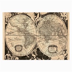 World Map - Nova Delineatio Totius Orbis Terrarum -  1659-1733 Large Glasses Cloth by ConteMonfrey