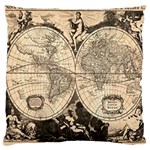 World Map - Nova delineatio totius orbis terrarum -  1659-1733 Large Cushion Case (One Side) Front