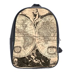 World Map - Nova Delineatio Totius Orbis Terrarum -  1659-1733 School Bag (xl) by ConteMonfrey