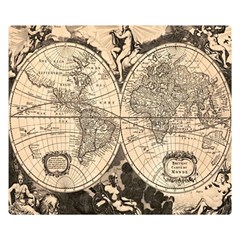 World Map - Nova Delineatio Totius Orbis Terrarum -  1659-1733 Premium Plush Fleece Blanket (small) by ConteMonfrey