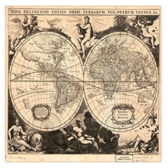 World Map - Nova Delineatio Totius Orbis Terrarum -  1659-1733 Square Satin Scarf (36  X 36 ) by ConteMonfrey