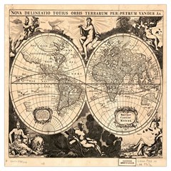 World Map - Nova Delineatio Totius Orbis Terrarum -  1659-1733 Lightweight Scarf  by ConteMonfrey