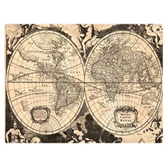 World Map - Nova Delineatio Totius Orbis Terrarum -  1659-1733 One Side Premium Plush Fleece Blanket (extra Small) by ConteMonfrey