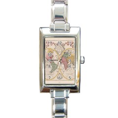 Mapa Mundi 1775 Rectangle Italian Charm Watch by ConteMonfrey