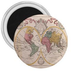 Mapa Mundi 1775 3  Magnets by ConteMonfrey