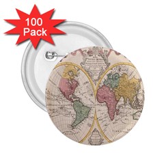 Mapa Mundi 1775 2 25  Buttons (100 Pack)  by ConteMonfrey