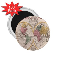 Mapa Mundi 1775 2 25  Magnets (100 Pack)  by ConteMonfrey