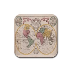 Mapa Mundi 1775 Rubber Coaster (square) by ConteMonfrey