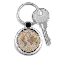 Mapa Mundi 1775 Key Chain (round) by ConteMonfrey