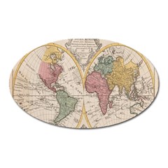 Mapa Mundi 1775 Oval Magnet by ConteMonfrey