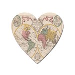 Mapa Mundi 1775 Heart Magnet Front