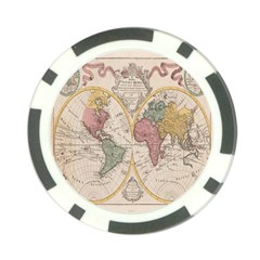 Mapa Mundi 1775 Poker Chip Card Guard by ConteMonfrey