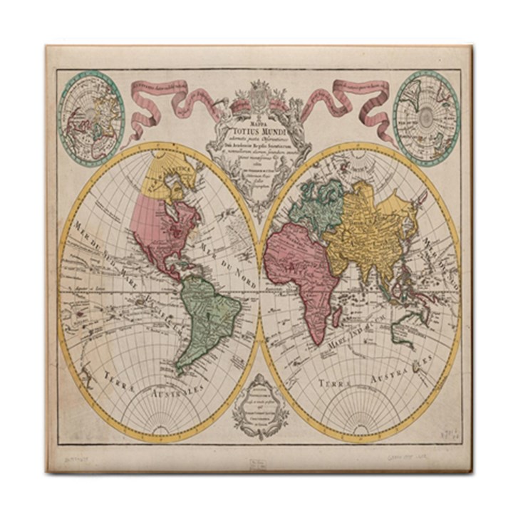 Mapa Mundi 1775 Face Towel