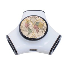 Mapa Mundi 1775 3-port Usb Hub by ConteMonfrey