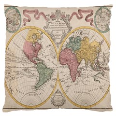 Mapa Mundi 1775 Large Cushion Case (two Sides) by ConteMonfrey