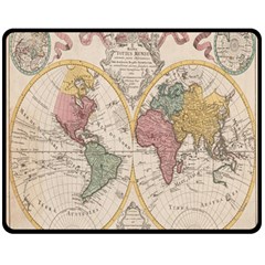 Mapa Mundi 1775 Fleece Blanket (medium) by ConteMonfrey