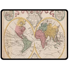 Mapa Mundi 1775 Fleece Blanket (large) by ConteMonfrey