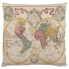 Mapa Mundi 1775 Standard Premium Plush Fleece Cushion Case (two Sides) by ConteMonfrey