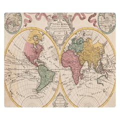 Mapa Mundi 1775 Premium Plush Fleece Blanket (small) by ConteMonfrey