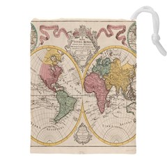 Mapa Mundi 1775 Drawstring Pouch (4xl) by ConteMonfrey