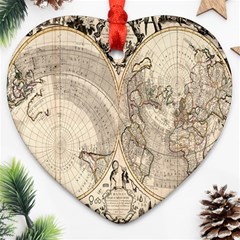 Mapa Mundi - 1774 Ornament (heart) by ConteMonfrey