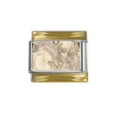 Mapa Mundi - 1774 Gold Trim Italian Charm (9mm) by ConteMonfrey