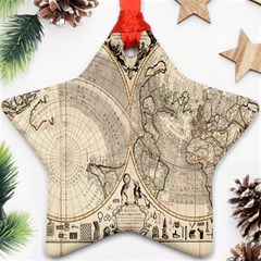 Mapa Mundi - 1774 Star Ornament (two Sides) by ConteMonfrey