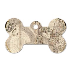 Mapa Mundi - 1774 Dog Tag Bone (two Sides) by ConteMonfrey