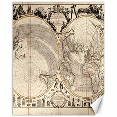 Mapa Mundi - 1774 Canvas 11  X 14  by ConteMonfrey