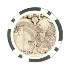 Mapa Mundi - 1774 Poker Chip Card Guard by ConteMonfrey