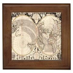 Mapa Mundi - 1774 Framed Tile by ConteMonfrey