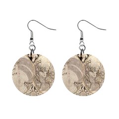 Mapa Mundi - 1774 Mini Button Earrings by ConteMonfrey