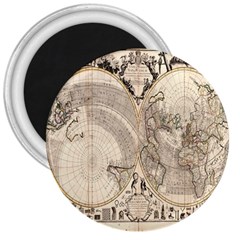 Mapa Mundi - 1774 3  Magnets by ConteMonfrey