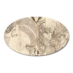 Mapa Mundi - 1774 Oval Magnet by ConteMonfrey