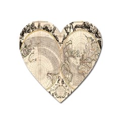 Mapa Mundi - 1774 Heart Magnet by ConteMonfrey