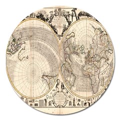 Mapa Mundi - 1774 Magnet 5  (round) by ConteMonfrey