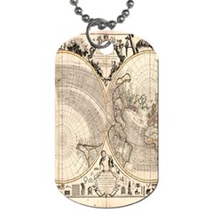 Mapa Mundi - 1774 Dog Tag (two Sides) by ConteMonfrey