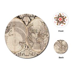 Mapa Mundi - 1774 Playing Cards Single Design (round) by ConteMonfrey