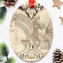 Mapa Mundi - 1774 Oval Ornament (two Sides) by ConteMonfrey