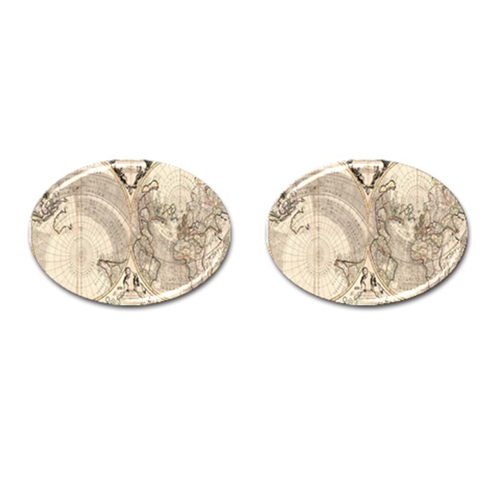 Mapa Mundi - 1774 Cufflinks (Oval)