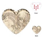 Mapa Mundi - 1774 Playing Cards Single Design (Heart) Front