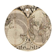 Mapa Mundi - 1774 Round Ornament (two Sides) by ConteMonfrey