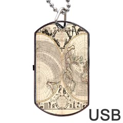 Mapa Mundi - 1774 Dog Tag Usb Flash (one Side) by ConteMonfrey