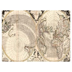 Mapa Mundi - 1774 One Side Premium Plush Fleece Blanket (extra Small)