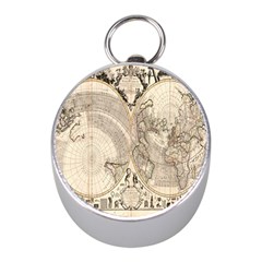 Mapa Mundi - 1774 Mini Silver Compasses by ConteMonfrey