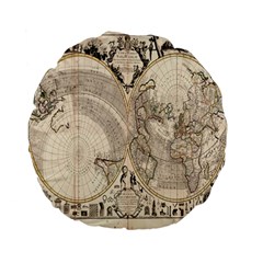 Mapa Mundi - 1774 Standard 15  Premium Flano Round Cushions by ConteMonfrey