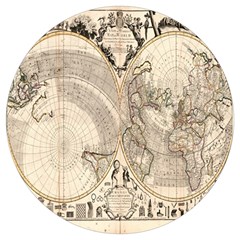 Mapa Mundi - 1774 Round Trivet