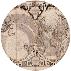 Mapa Mundi - 1774 Uv Print Round Tile Coaster by ConteMonfrey